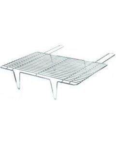 Σχάρα BBQ Συρμάτινη  inox Με Λαβή Και Πόδια (40 X 80 X 12Cm)